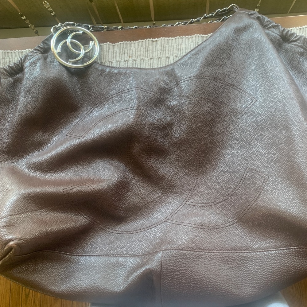 CHANEL Brown Vintage Large Hobo